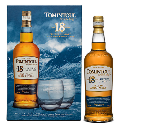 ウイスキー Tomintoul 18 Years Single Malt Whisky Tomintoul 18 Years Old Gift Pack