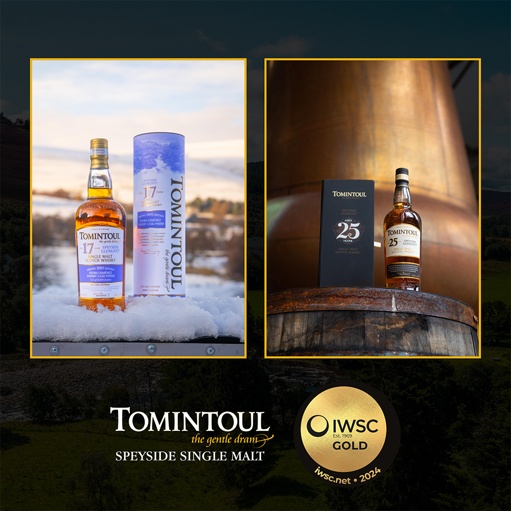 Tomintoul awarded Gold at 2024 International Wine & Spirits Competition 