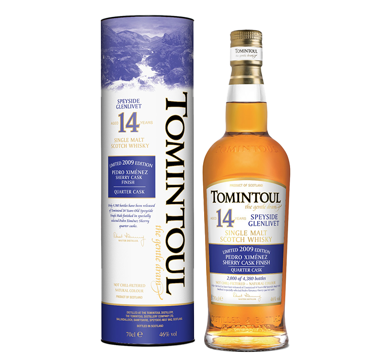 Tomintoul 14 Years Old 2009 Pedro Ximénez Sherry Quarter Cask Finish